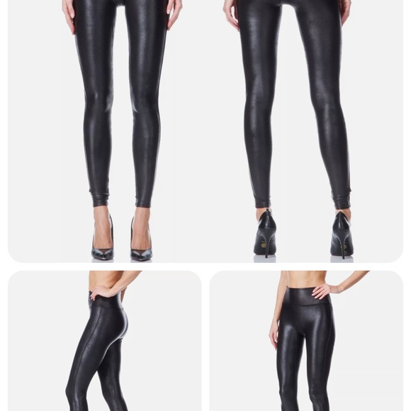 NWT Spanx black faux leather legging size Medium high waisted style 2437 - Picture 6 of 16